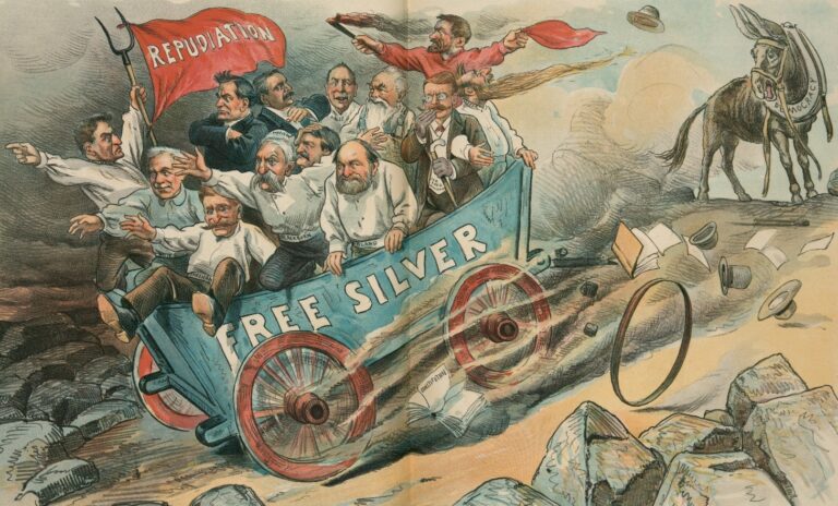 historic political cartoon about silver