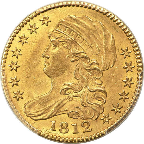 1812 Half Eagle, $5 Denomination, Gold obverse