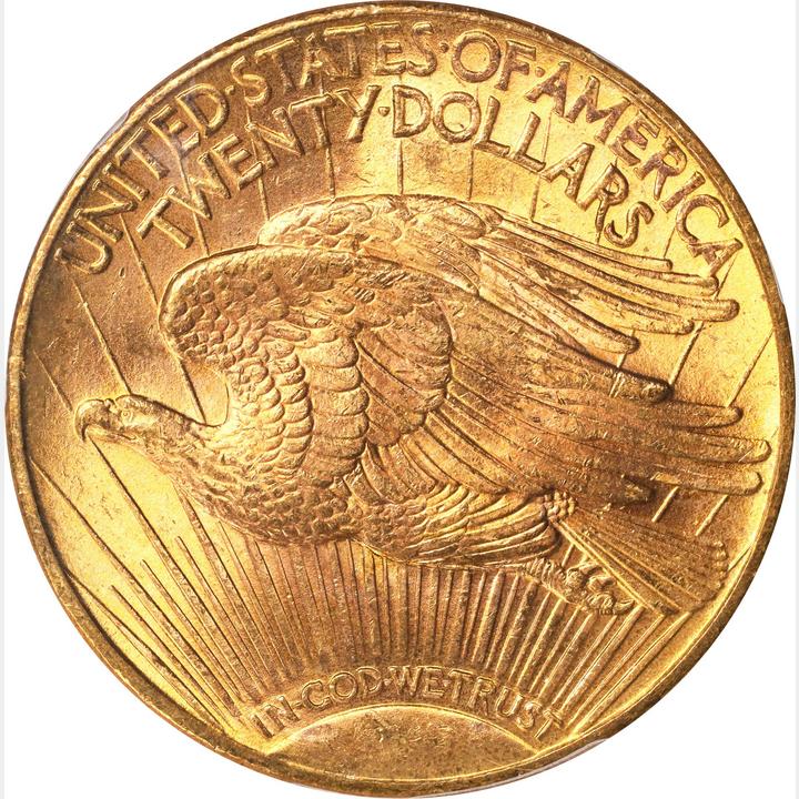 Reverse photo of 1914-S $20 Saint-Gaudens Double Eagle from Stack's Bowers