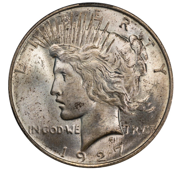 1927-D Peace Dollar Obverse