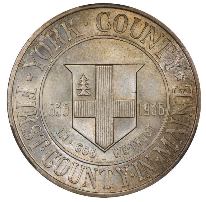 1936 York County, Maine Half Dollar Obverse