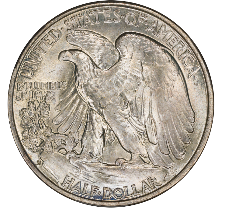 1937-D Walking Liberty Half Dollar Reverse