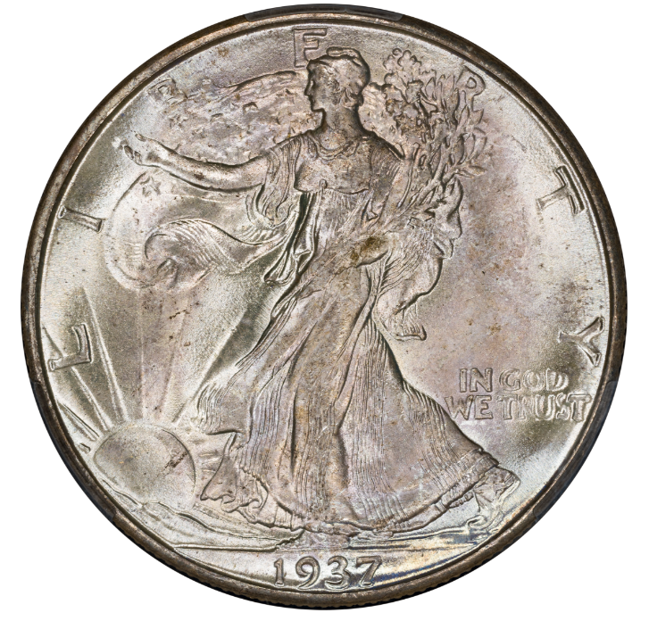 1937-D Walking Liberty Half Dollar Obverse