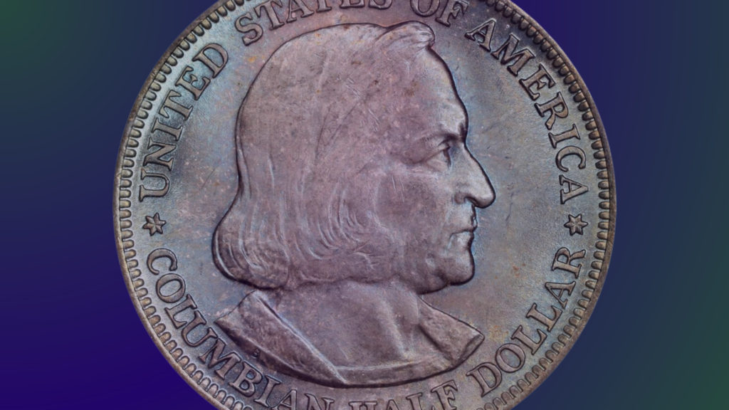 Obverse of Columbian Expo commemorative coin