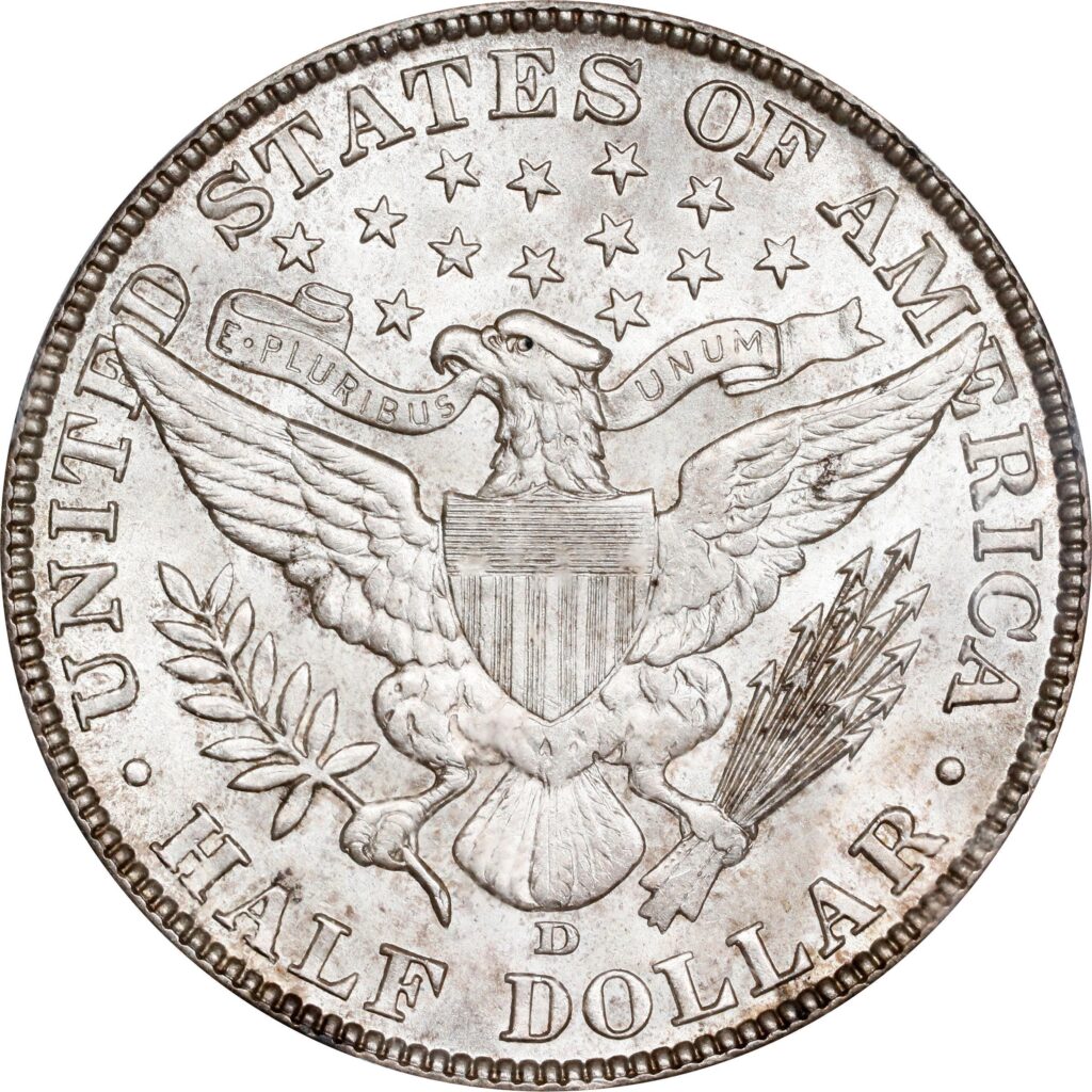 Heritage Auctioned 1911-D Raw Half Dollar Reverse