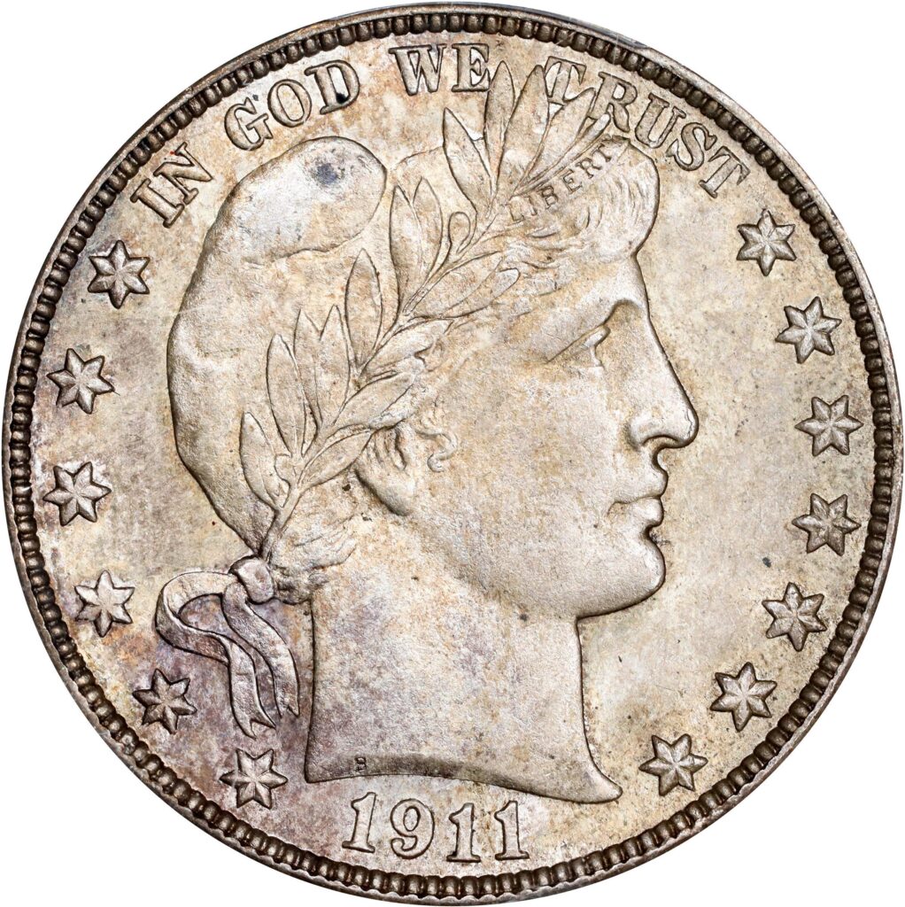 Heritage Auctioned 1911-D Raw Half Dollar Obverse