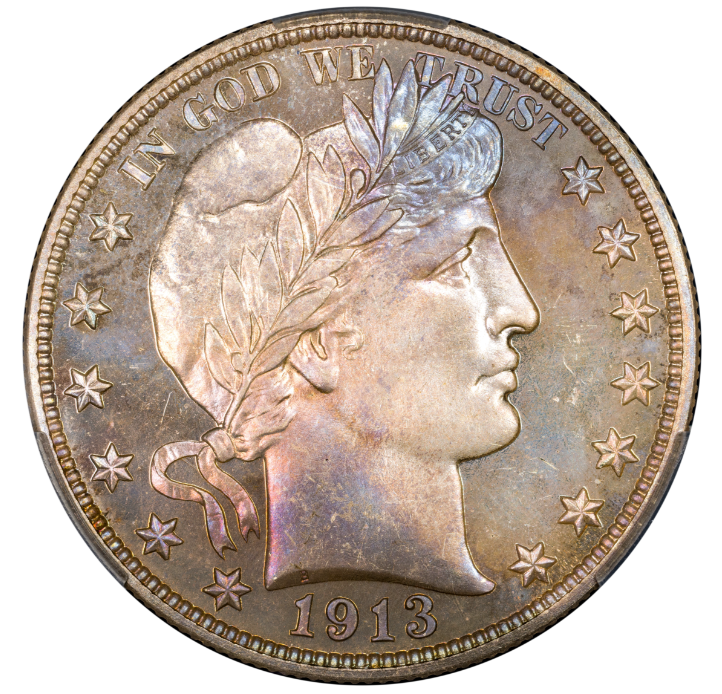 1913 Barber Half Dollar Raw Obverse
