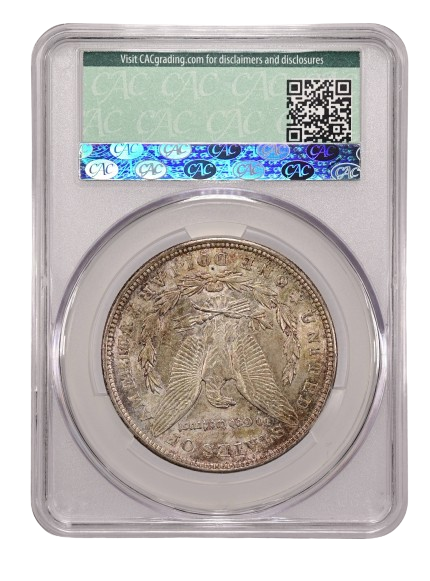 1921-D One Dollar graded an MS64 in CAC Holder, Reverse