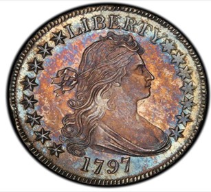 Raw obverse of 1797 Liberty Head Half Dollar
