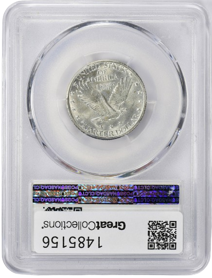 1926 Standing Liberty Quarter Reverse in PCGS holder with Green CAC Sticker