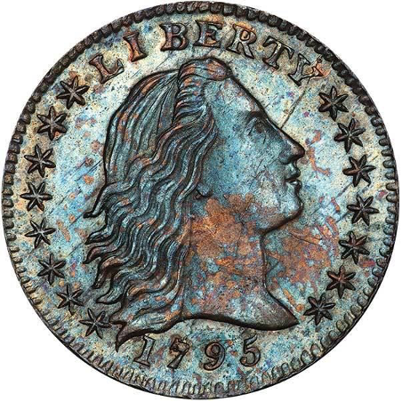 1795 Flowing Hair Half Dime Obverse