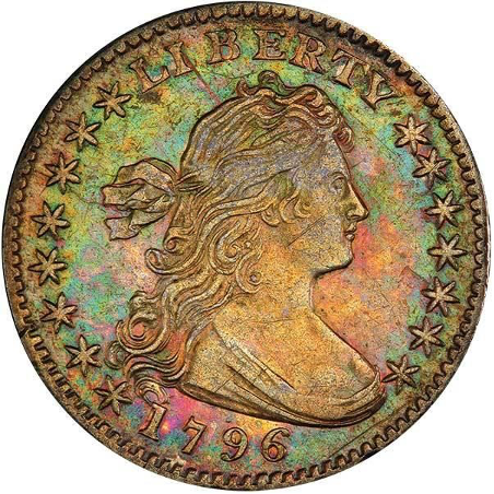 1796 Draped Bust Half Dime Obverse