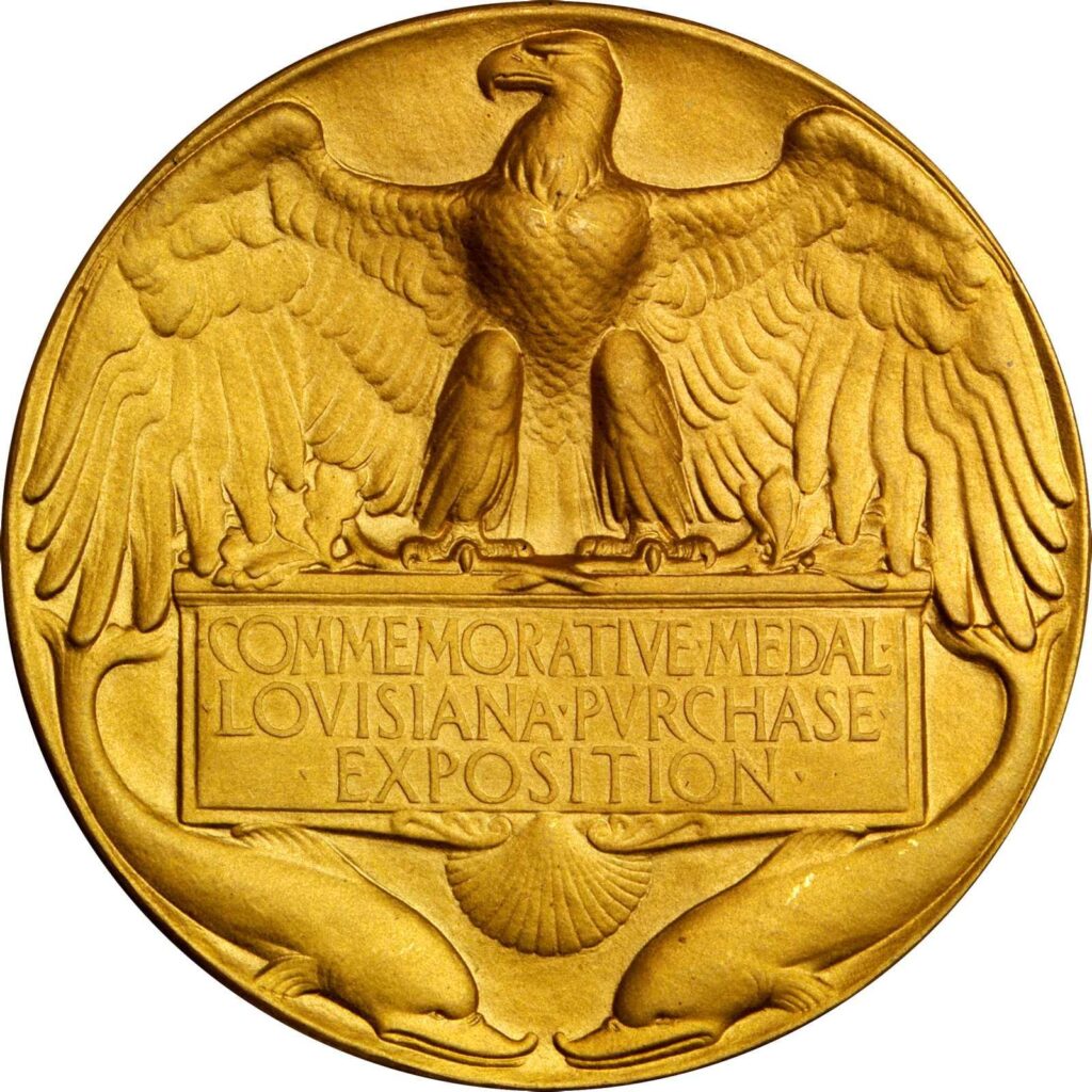 Louisiana Purchase Expo copper medal Reverse
