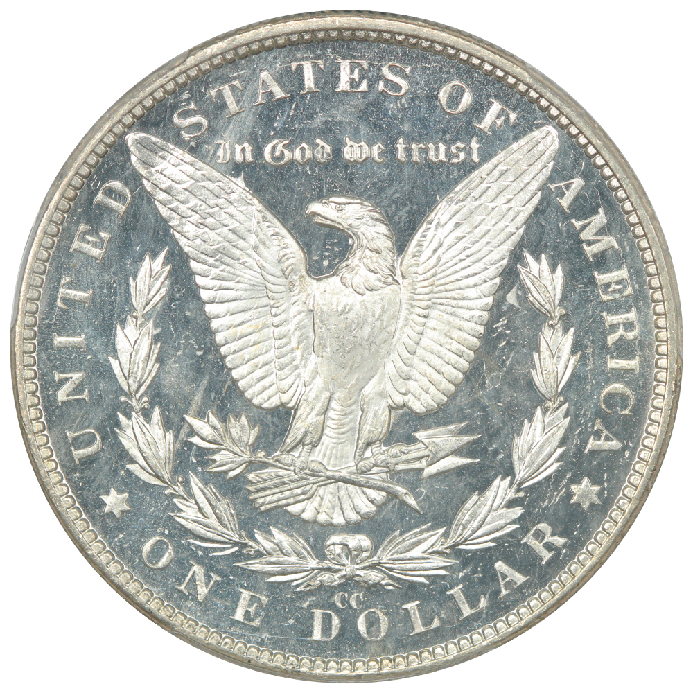 1882-CC Morgan Dollar, Raw Reverse