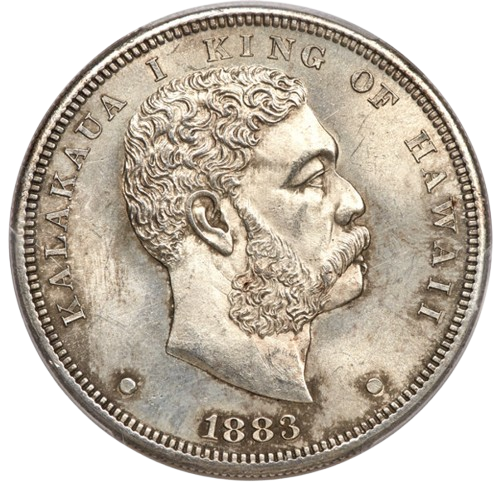 1883 Hawaii Silver Dollar, Obverse