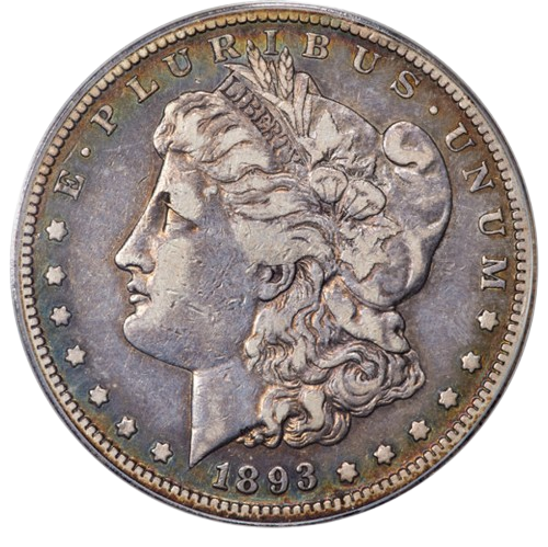 1893-S Morgan Dollar, raw obverse