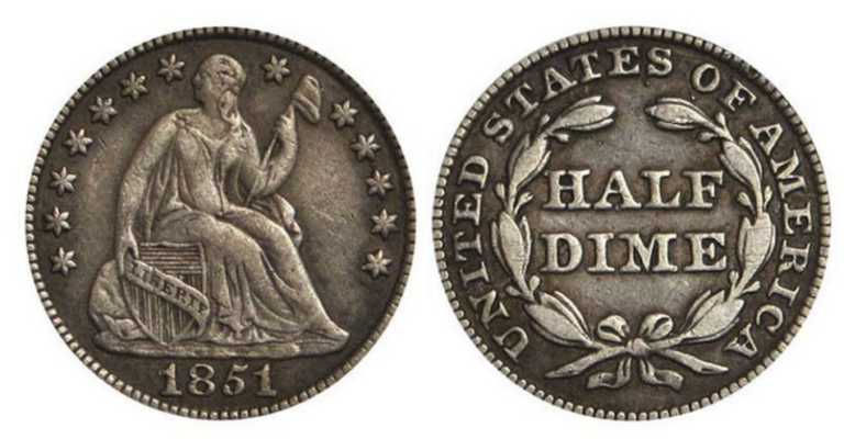 Circulated Liberty Seated Half Dimes by Date, Part 1: 1837 to 1853