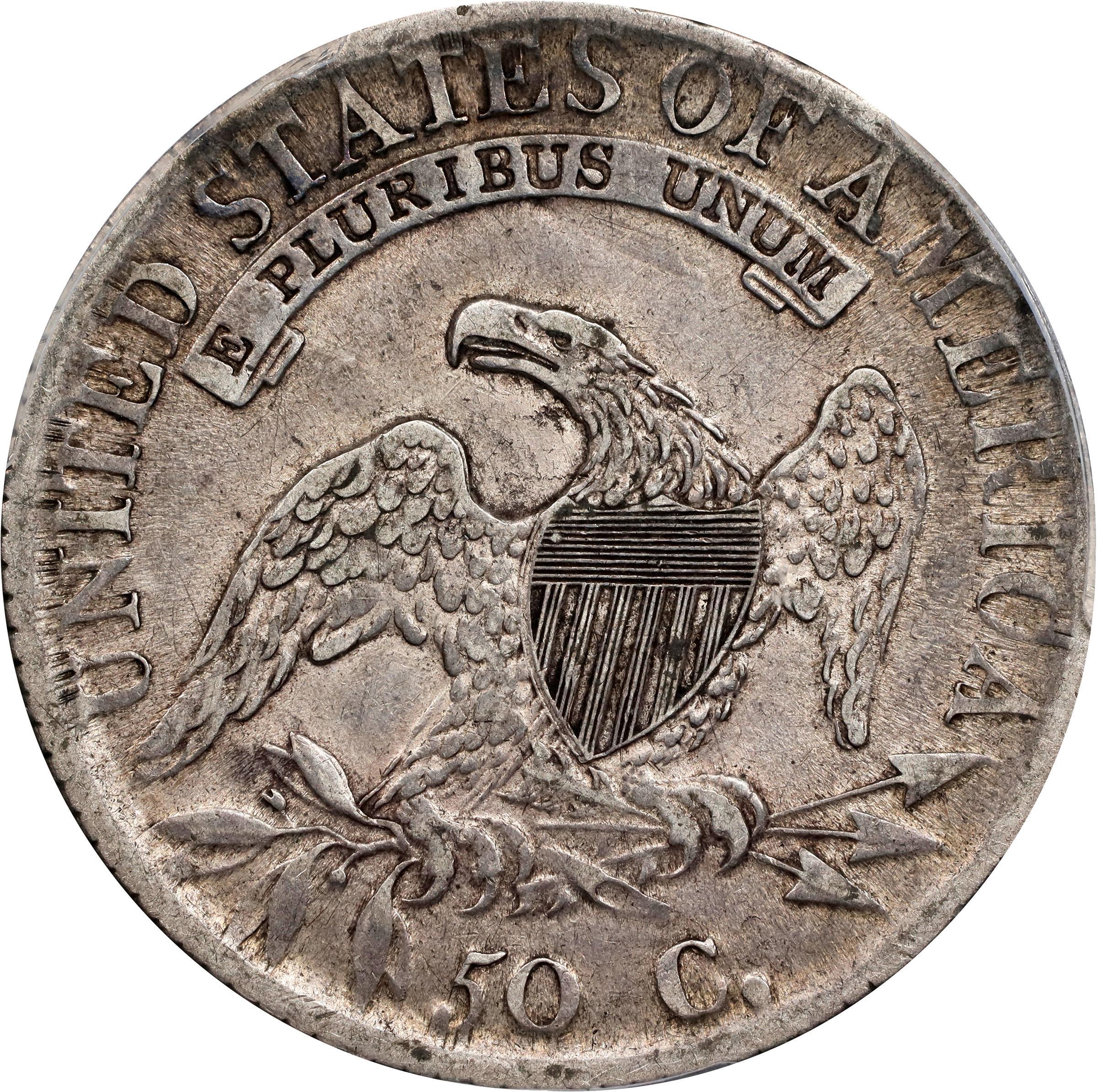 1812 Capped Bust Half Dollar, Raw Reverse