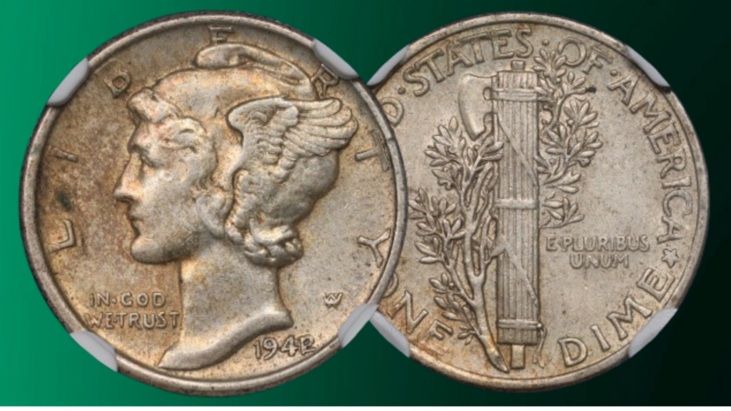 1942 over 1941 Mercury Dimes Overdate cover photo