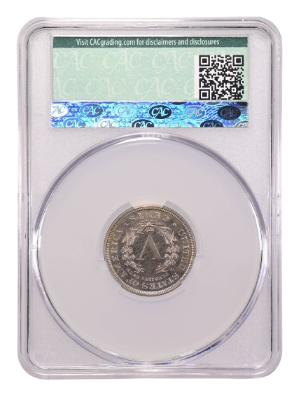 Reverse Slab Shot of 1893 Liberty Head Nickel
