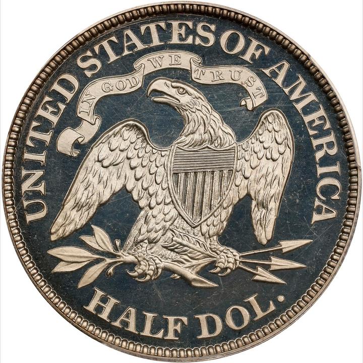 Reverse of Raw 1867 Half Dollar