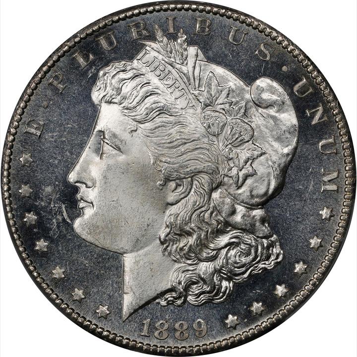 Raw Obverse of 1889-CC Morgan Dollar