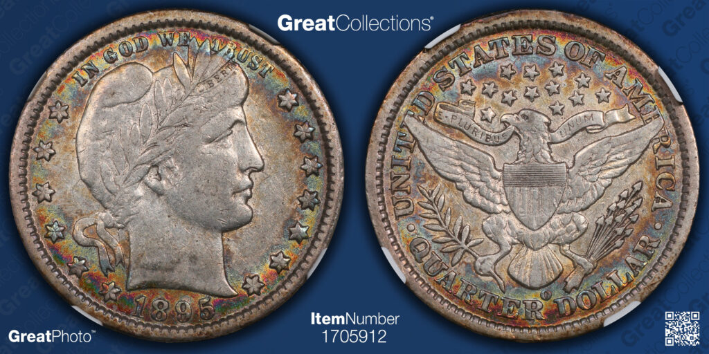 1895-O Morgan Dollar Obverse and Reverse image by GreatCollections.