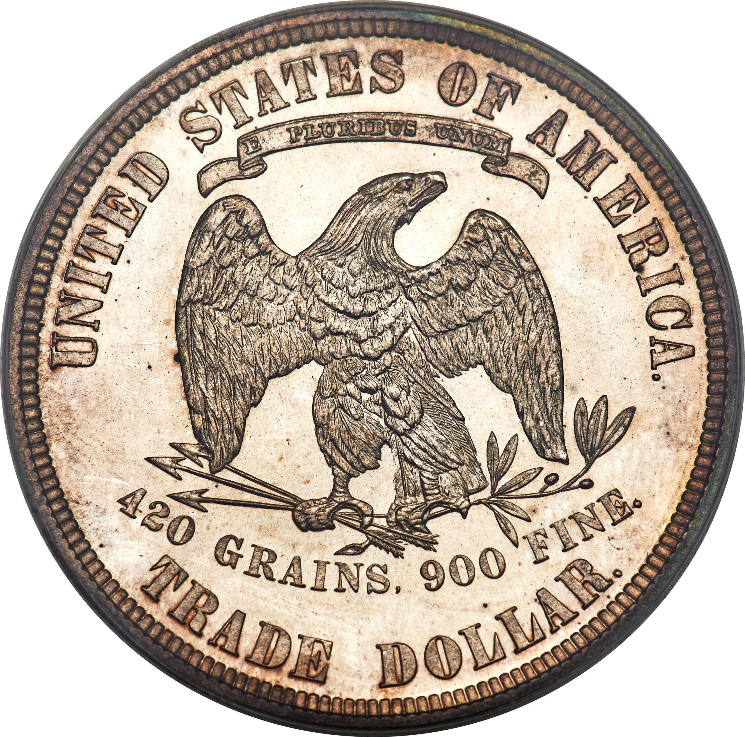 Raw Reverse of an 1883 Trade Dollar