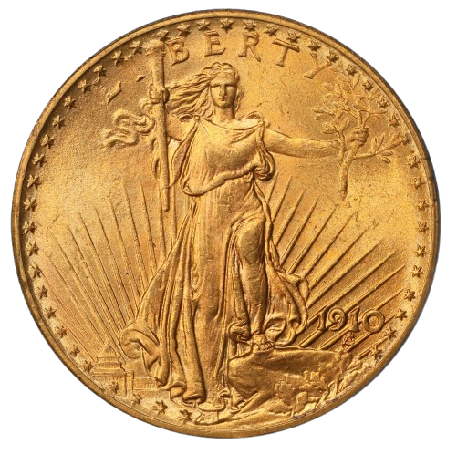 1910 Gold $20 Piece Obverse