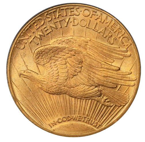 1910 Gold $20 Piece Reverse