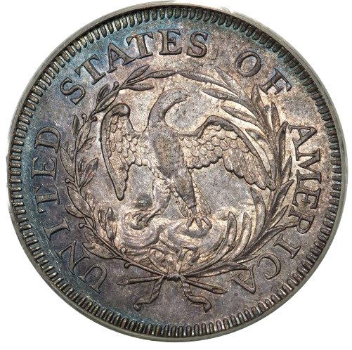 Reverse of a raw 1796 Draped Bust Quarter