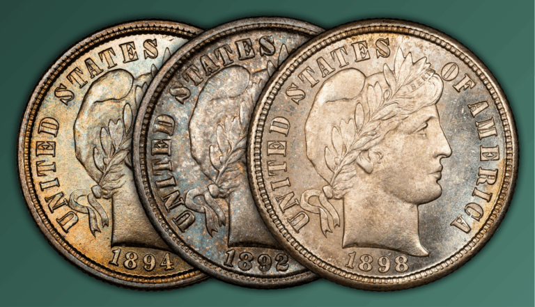 obverse of several barber dimes
