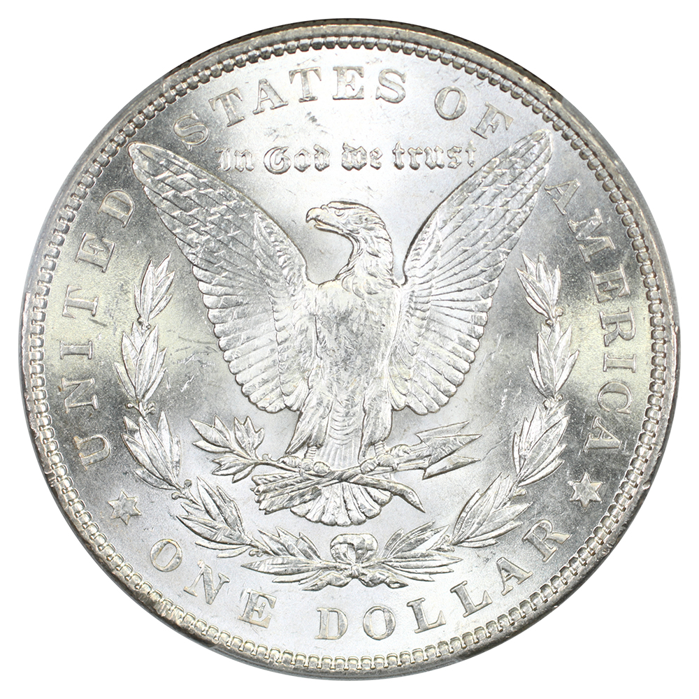 Reverse of a raw 1901 Morgan Dollar
