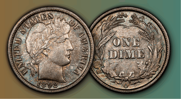 Circulated barber dime