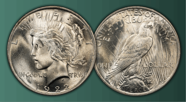 obverse and reverse of peace dollar
