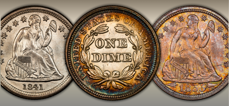 obverse and reverse of liberty seated dimes