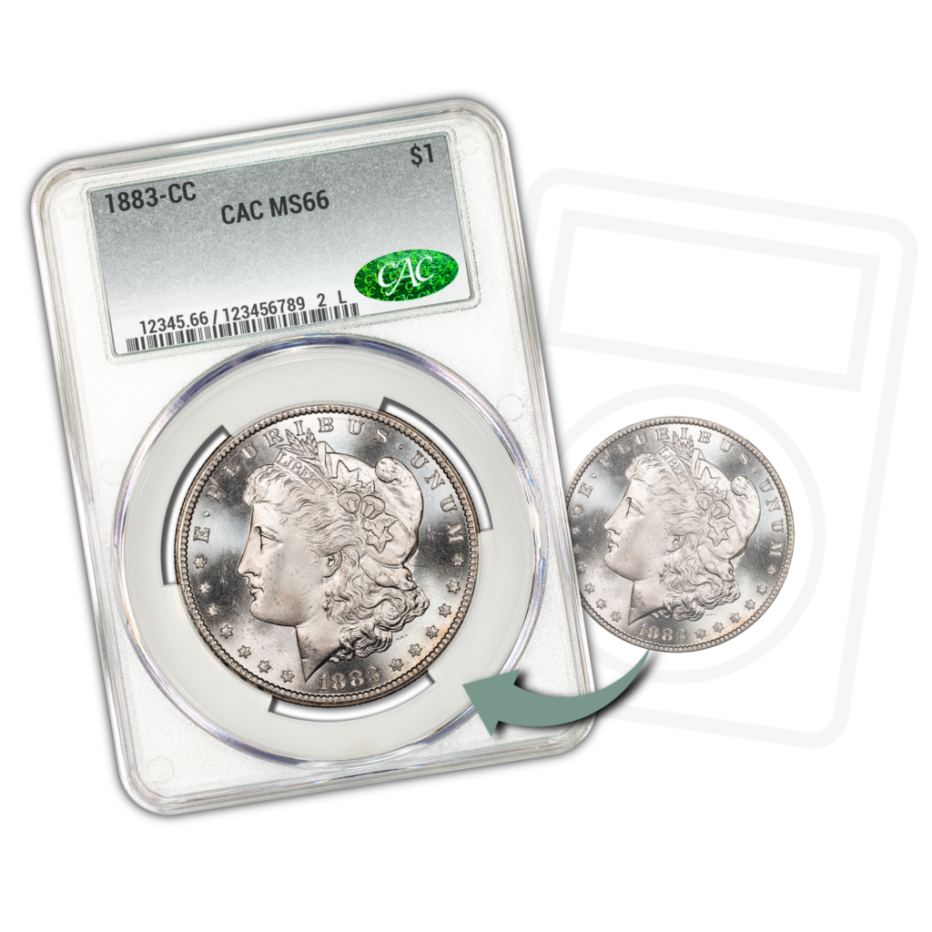 coin moving into a CACG holder